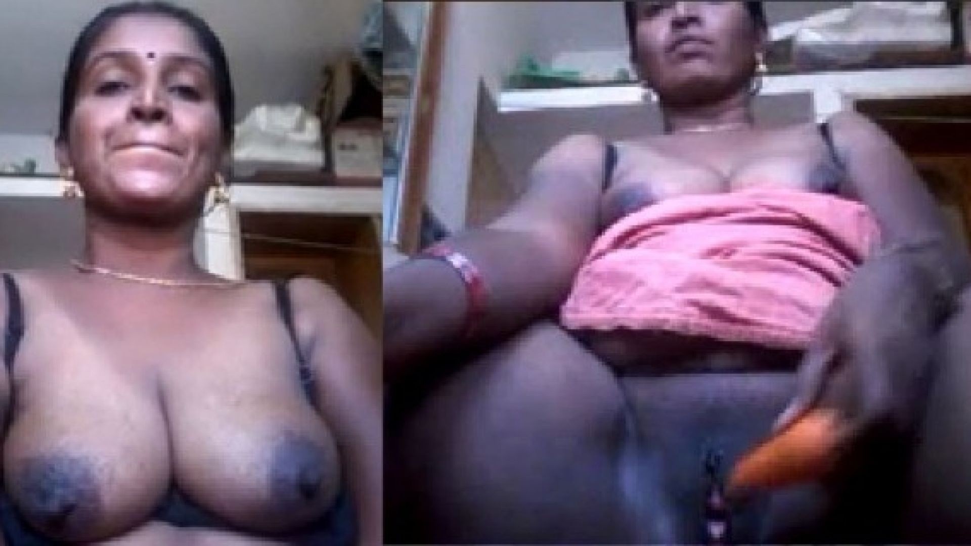 Horny South Indian Aunty Masturbating Pussy With Veggie