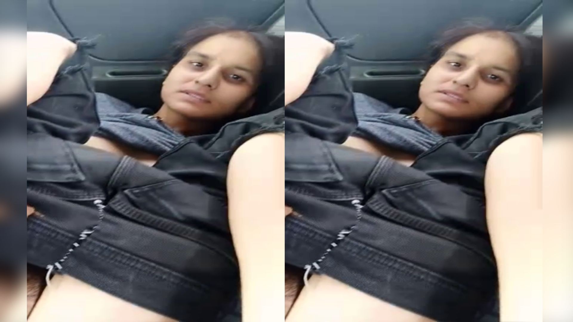 India girls showing boobs in car whats app video